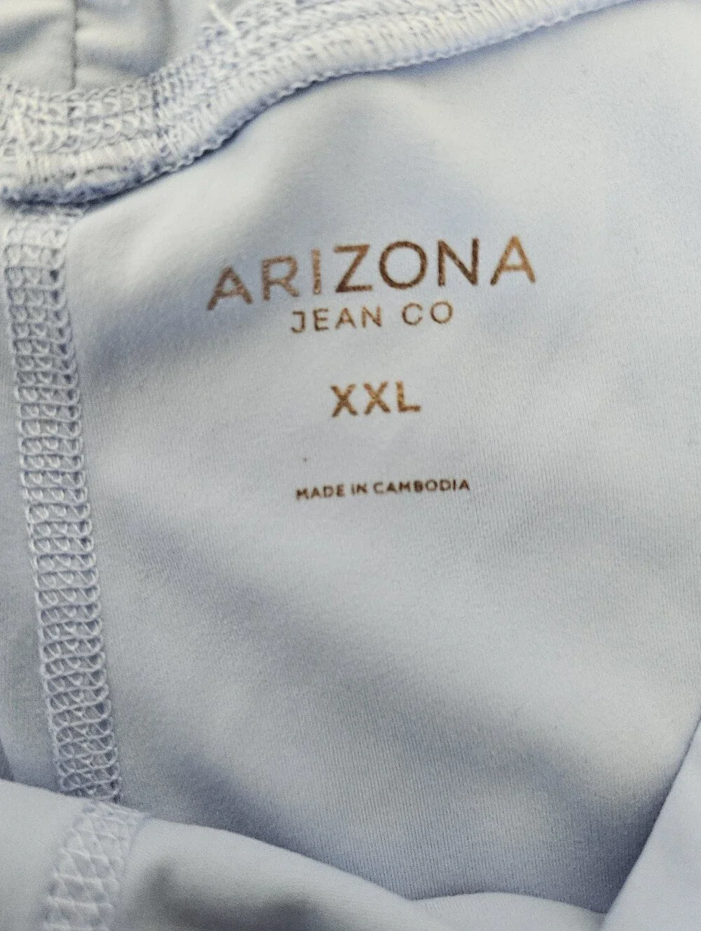 NWT Arizona Jean Co. Light Blue Ruched Back Capri Leggings Size XXL